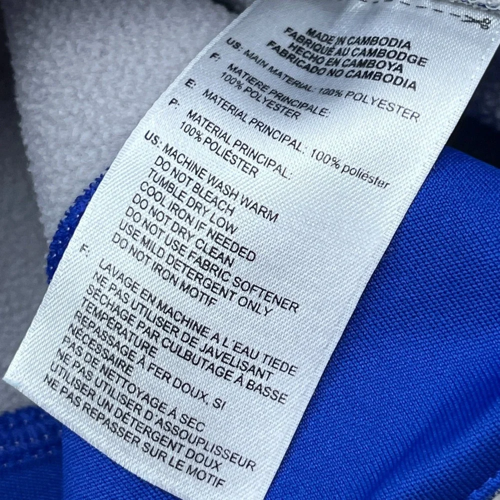 Adidas Hoodie Men Small Blue Sweatshirt Sweater Performance Active Heather Plain